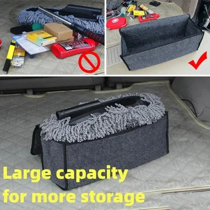 Organizador de Maletero Antideslizante para Coche – Caja de Almacenamiento de Gran Capacidad en Fieltro Suave, Ahorra Espacio