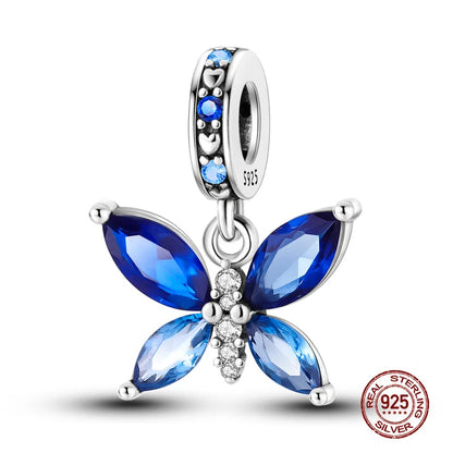 Charm Mariposa de Plata 925 | Dije para Pulsera o Collar 3mm Mujer Joyería Fina