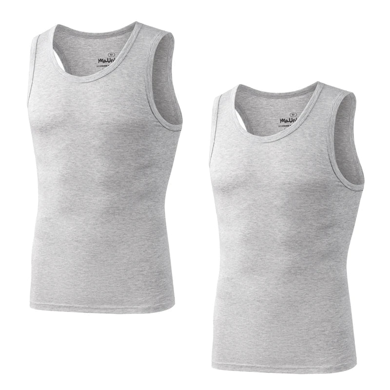 Pack 2 Camisetas de Tirantes para Hombre – Tank Top Gym sin Mangas de Fibra de Bambú, Compresivo y Alta Calidad