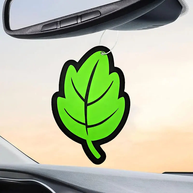 Ambientador de Coche Colgante en Forma de Hoja – 3 a 60 Piezas Aroma Natural Vainilla Perfume Interior Auto