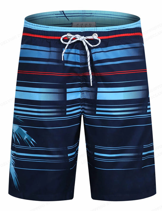 Shorts de Playa a Rayas para Hombre – Bañador Moderno, Fitness y Verano Transpirable