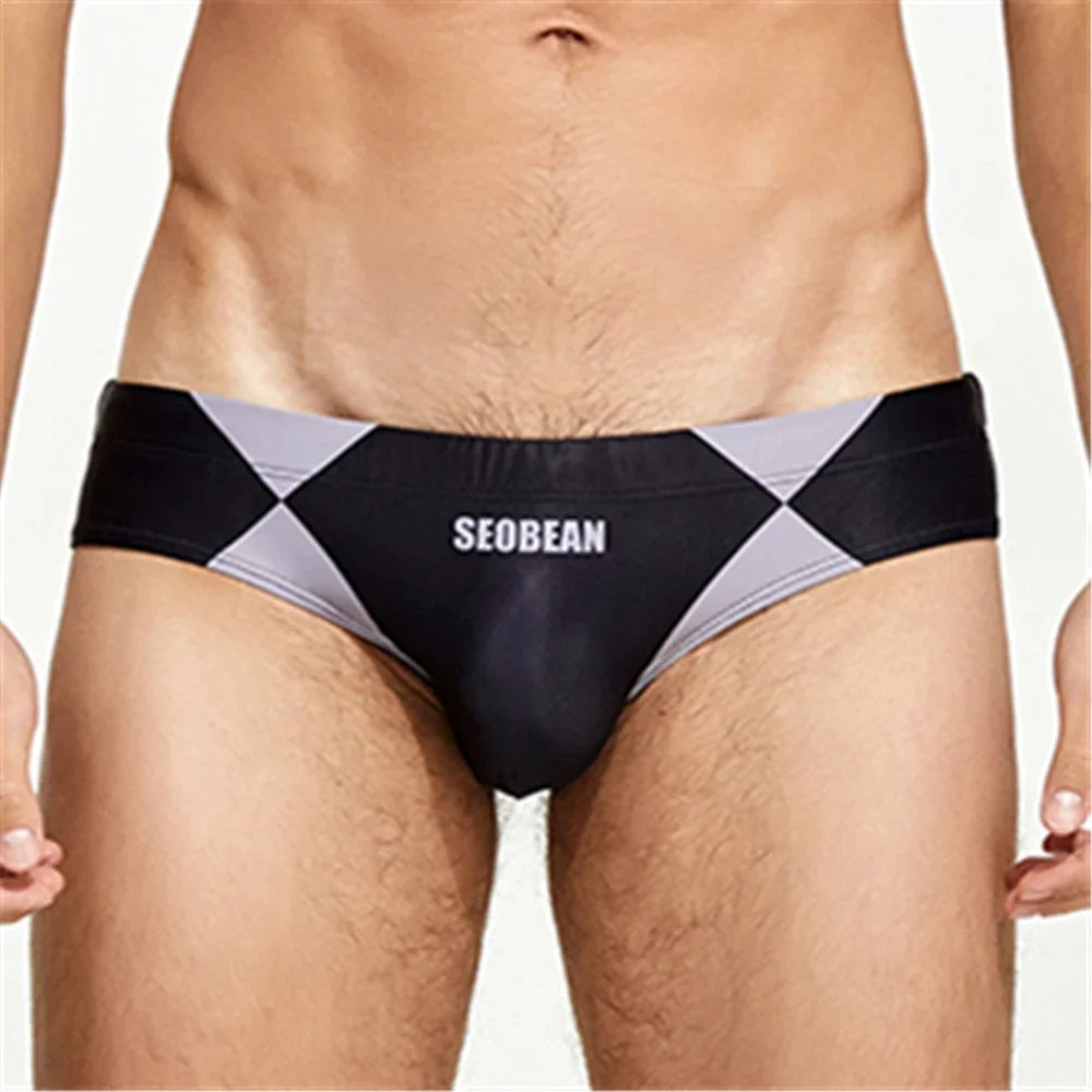 Pantaloneta de Baño para Hombre – Bóxer Sexy de Cintura Baja en Nylon, Secado Rápido para Playa, Natación y Surf