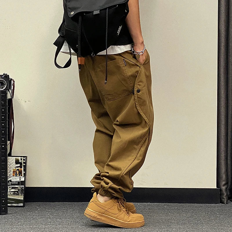Pantalones Cargo Oversize Plus Size para Hombre – Joggers Harajuku Streetwear Coreano Hip Hop Baggy Casual