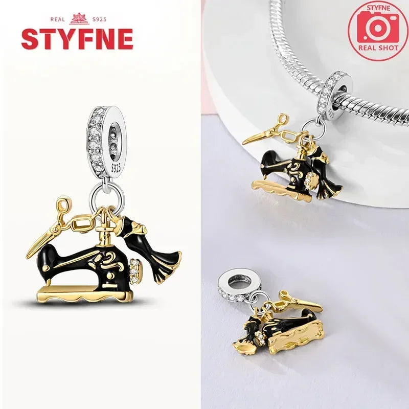 Charm Gato Negro de Plata 925 | Dije para Pulseras Pandora Mujer Joyería Fina