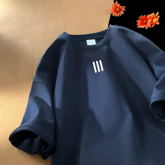 Camiseta Oversize Blanca para Hombre – T-shirt 5XL de Algodón, Casual, Verano, Estampada, Moda Unisex