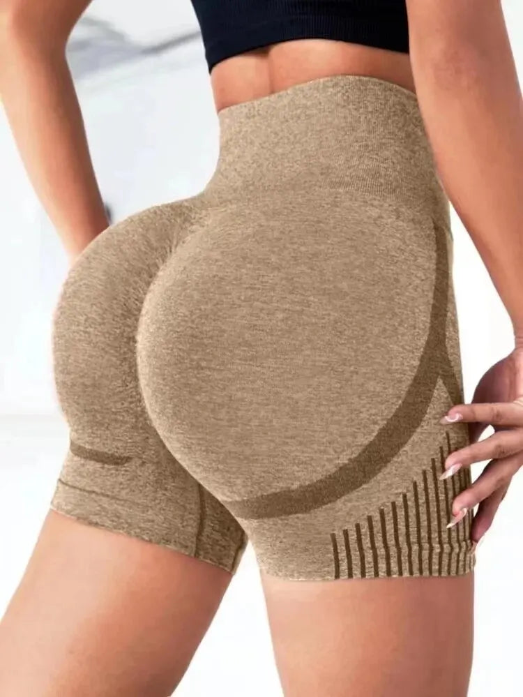 Shorts de Yoga Deportivos Mujer | Seamless Alta Elasticidad, Cintura Alta, Secado Rápido y Estilo Fitness Casual