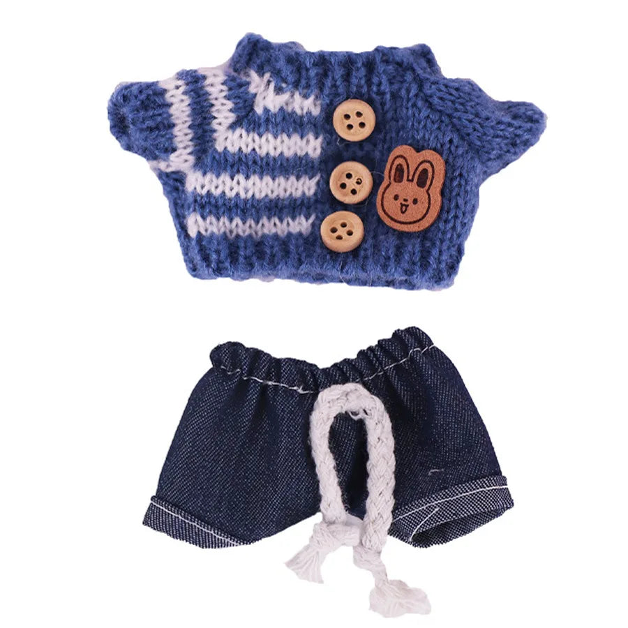 17cm Toy Doll Clothes for Labalbu Accessories Luxury Backpack New Original Clothing for Labbubu Sweater Outfit Mini Cute Bag Hat