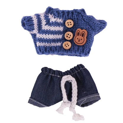 17cm Toy Doll Clothes for Labalbu Accessories Luxury Backpack New Original Clothing for Labbubu Sweater Outfit Mini Cute Bag Hat