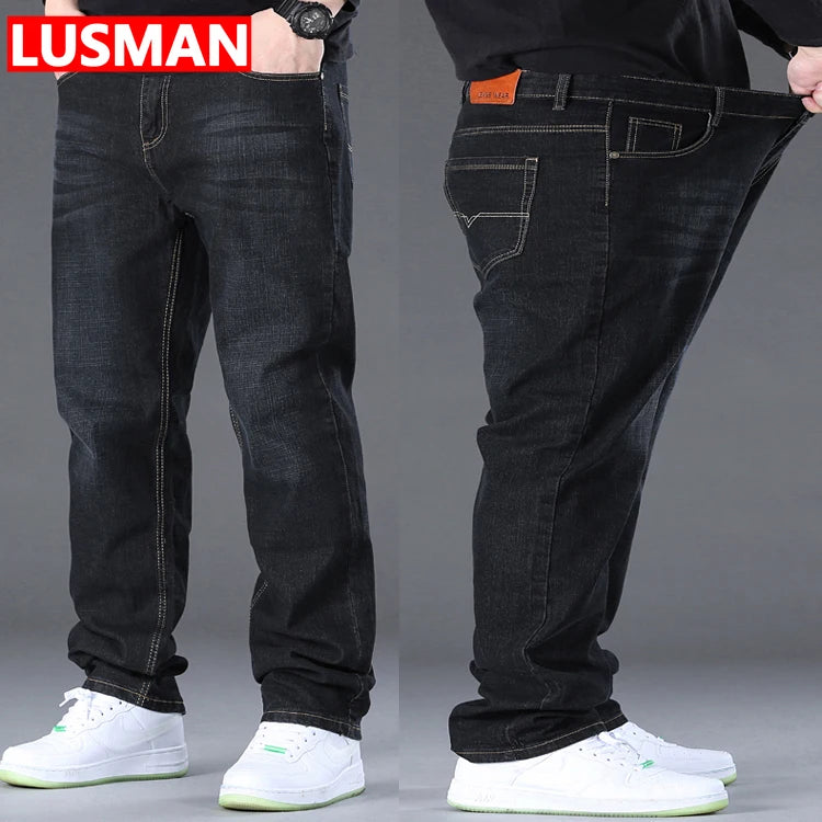 Jeans Hombre Tallas Grandes 28-50 | Pantalón Vaquero Wide Leg Denim 45-150kg Casual Oversize 2025