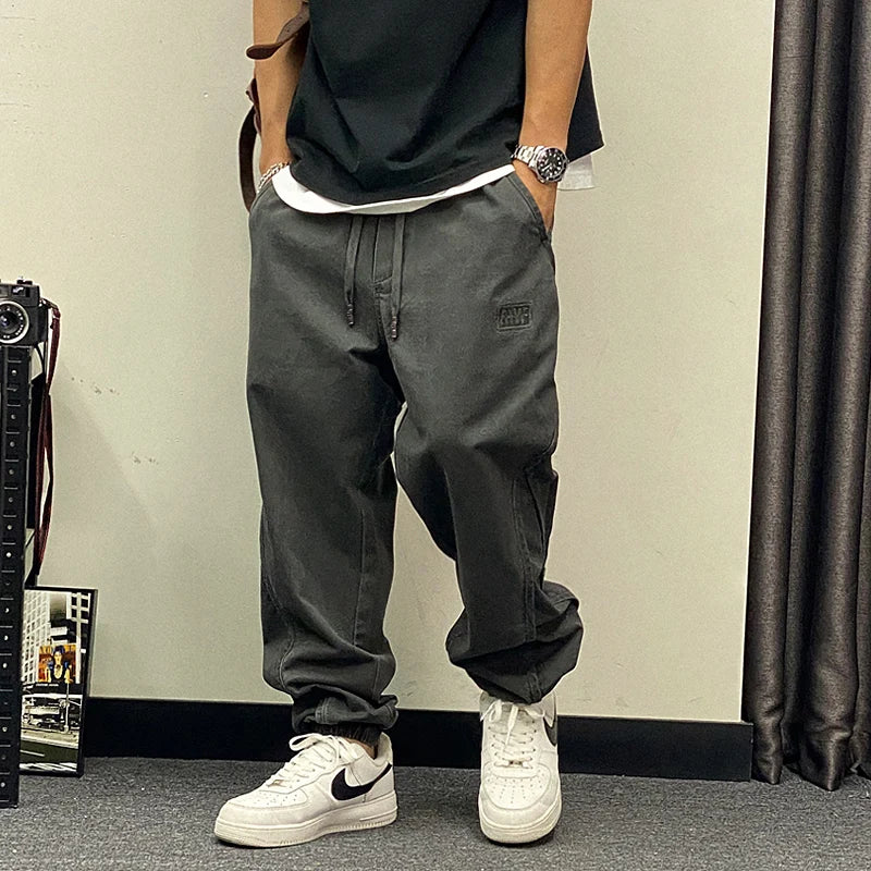 Pantalones Cargo Oversize Plus Size para Hombre – Joggers Harajuku Streetwear Coreano Hip Hop Baggy Casual