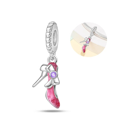 New in 925 Sterling Silver Red Color Series Heart-Shaped  Charm Beaded Fit Original 3mm Woman Bracelet Lucky DIY Jewelry Gifts
