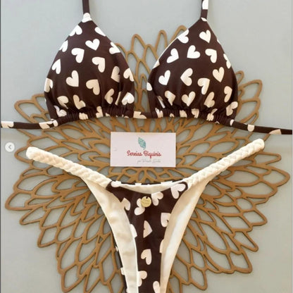 Bikini Estampado Mujer 2025 | 2 Piezas Alta Cintura Playa y Piscina