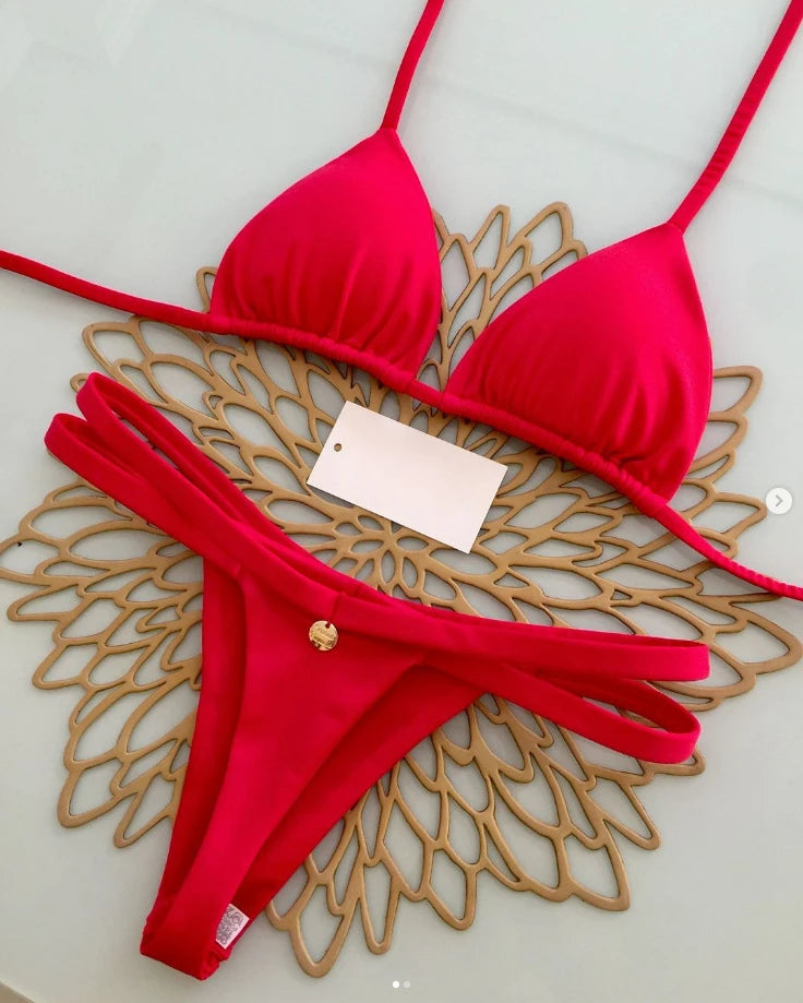 Bikini Mujer Leopardo Sexy | Traje de Baño Tanga Swimwear Playa Verano