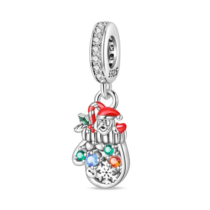Charm Navideño Disney en Plata 925 – Abalorios Mickey y Minnie para Pulseras Originales Mujer