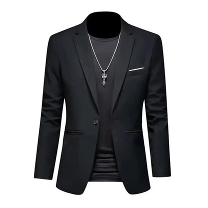 Blazer Casual Slim Fit para Hombre Estilo Boutique Antiarugas de un Botón