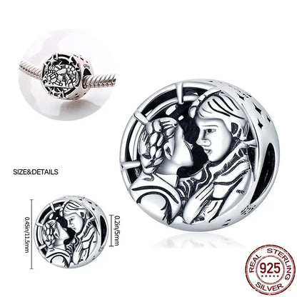 Charm Star Wars Mandalorian en Plata 925 – Abalorio Yoda y Casco Mandalorian para Pulsera Original Mujer