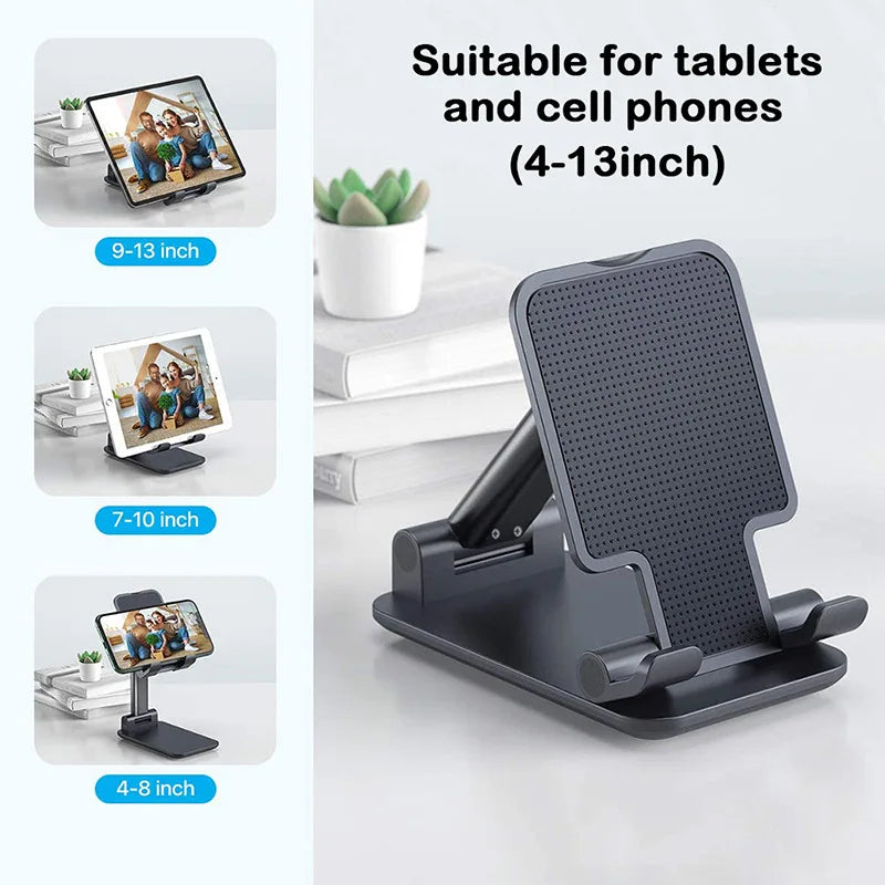 Soporte Plegable de Escritorio para Celular y Tablet | Compatible con iPhone, iPad y Smartphones