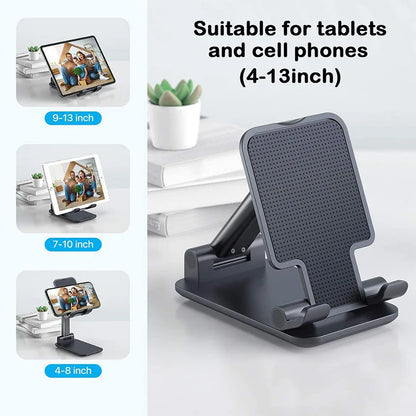 Soporte Plegable de Escritorio para Celular y Tablet | Compatible con iPhone, iPad y Smartphones