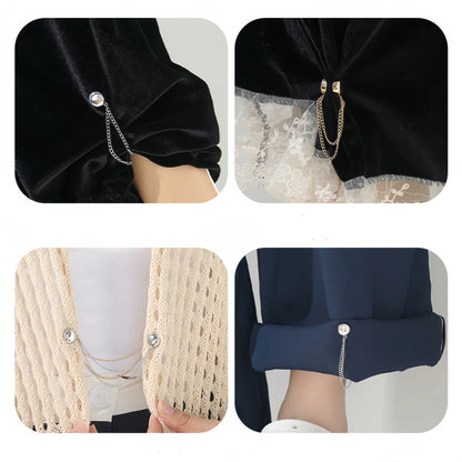 Clip Magnético Decorativo con Cadena – Sujetador Multifuncional para Bufanda, Chal y Ropa con Estilo
