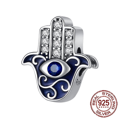 Charm Mano de Fátima con Ojo Todo lo Ve en plata 925 – Compatible Pandora, pulsera y collar mujer 2025