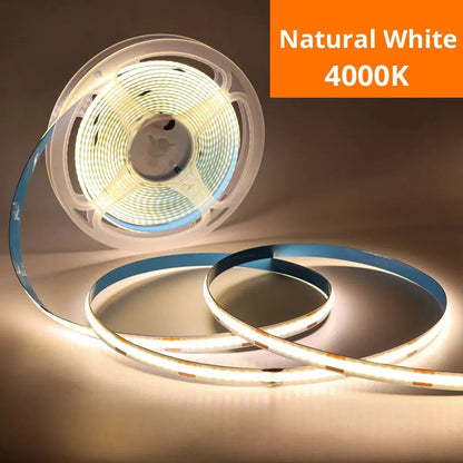 Tira de Luz LED COB USB 5V Flexible con Regulador Táctil – 1m a 5m, Luz Blanca Cálida/Fría, DIY Iluminación Interior