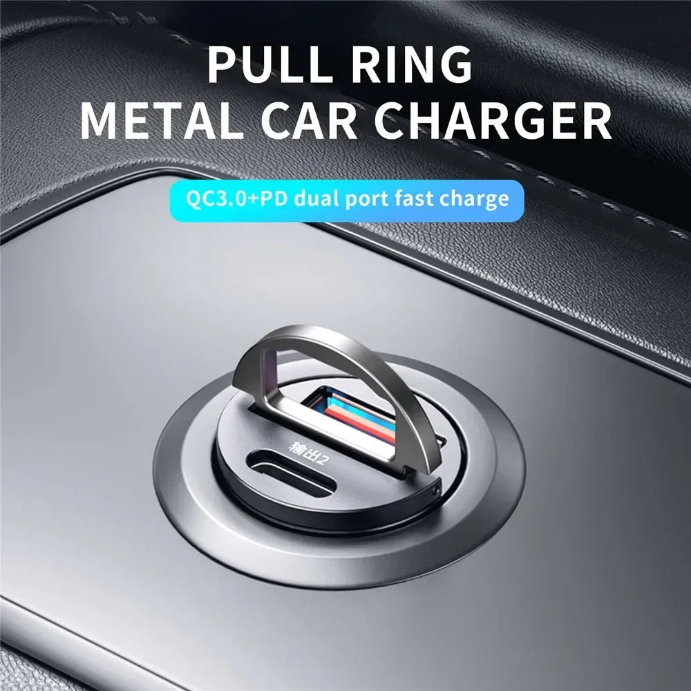 Cargador de Coche USB 200W – Carga Rápida PD QC3.0 Tipo C para iPhone, Samsung, Xiaomi, Huawei, Adaptador USB-C Quick Charge