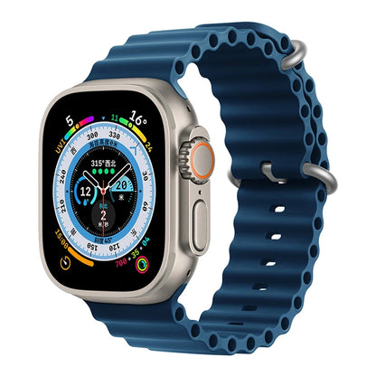Correa Ocean de silicona para Apple Watch – Compatible Ultra 2, Series 10-5 (38mm-49mm)