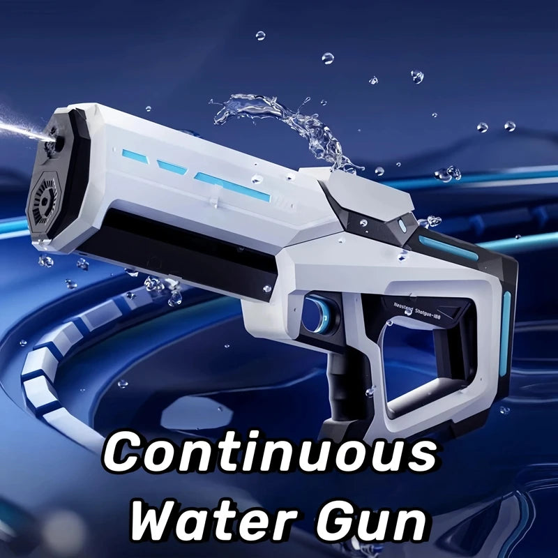 Pistola de Agua Eléctrica Potente – Juguete Automático para Niños y Adultos | Diversión de Verano Playa y Piscina
