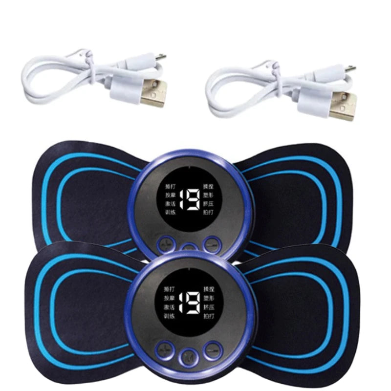Masajeador Eléctrico Portátil de Cuello y Hombros | EMS Mini Recargable con Pulso Terapéutico para Dolor Cervical