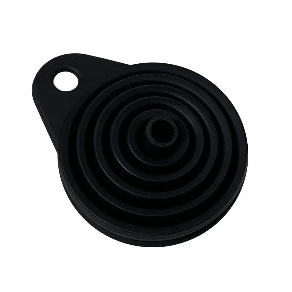 Embudo Plegable de Silicona Universal para Auto | Cambio de Aceite, Gasolina y Líquidos