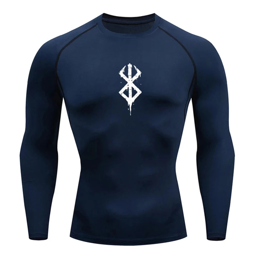 Camiseta Compresiva Anime Berserk Guts para Hombre – Gym, Running y Fitness, Manga Corta, Transpirable y Secado Rápido