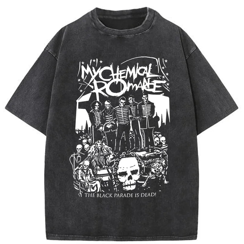 Camiseta Oversize My Chemical Romance Hombre Mujer | T-Shirt MCR Black Parade Punk Emo Rock Moda Alternativa