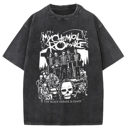 Camiseta Oversize My Chemical Romance Hombre Mujer | T-Shirt MCR Black Parade Punk Emo Rock Moda Alternativa