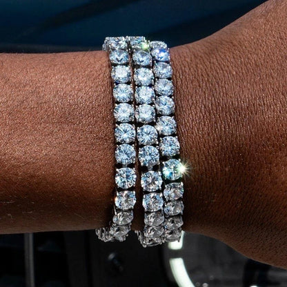 Pulsera Hiphop Tennis para Hombre – Cadena de Cristal Iced Out con Circonia 3/4/5mm