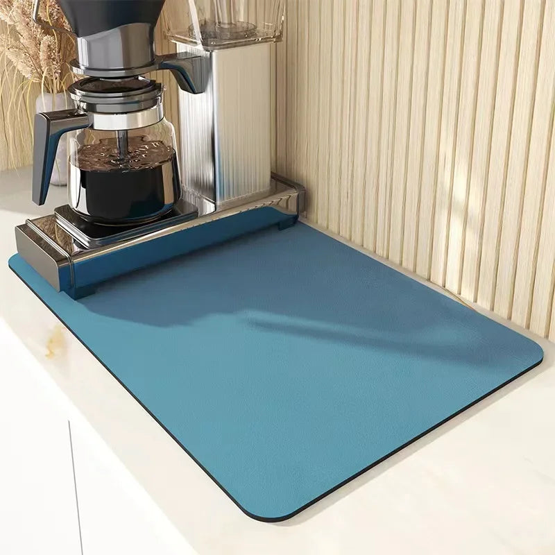 Alfombrilla Absorbente de Cocina | Tapete para Cafetera, Escurridor de Utensilios y Secado Rápido | Antideslizante 30x40cm