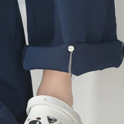 1PC Exquisite Chain Brooch Buckle Magnetic Clothing Clips Nail Free Clothes Scarf Trouser Legs Cuff Buckle Buttons Sewing Simple