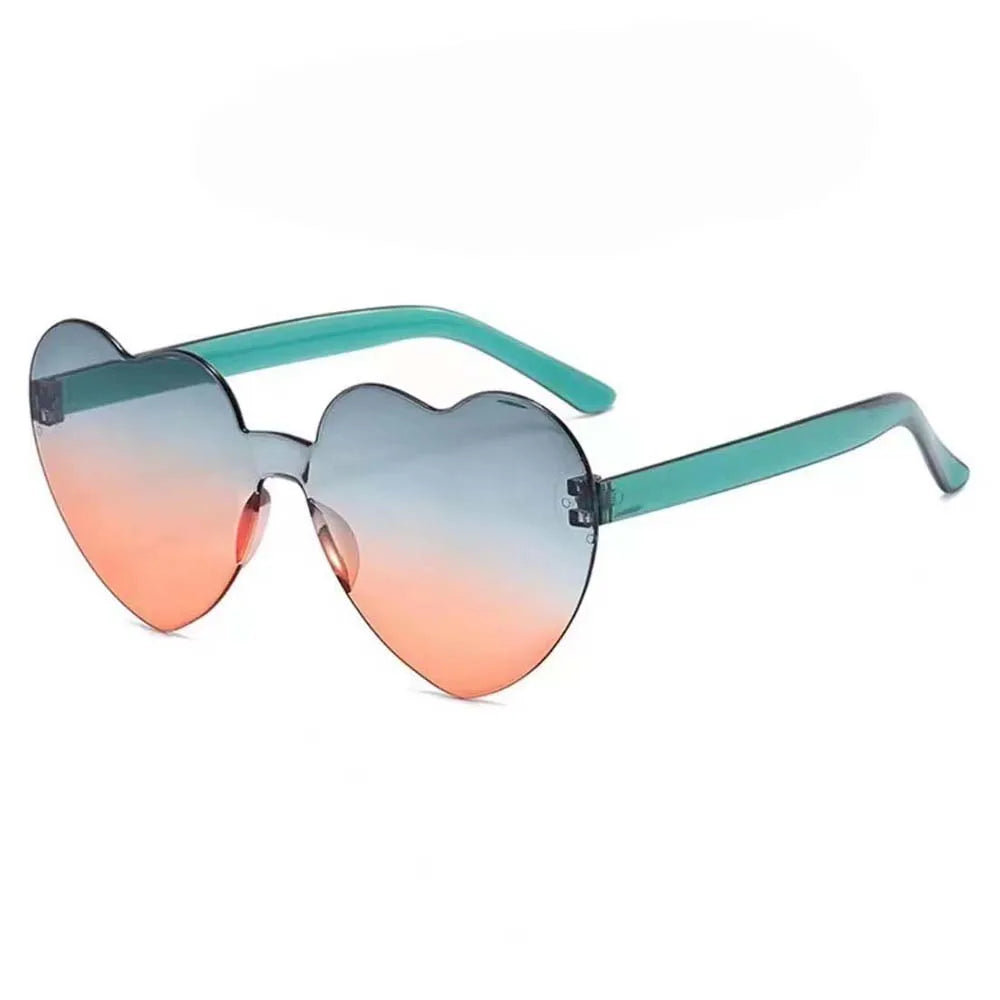 Gafas de Sol Jelly Corazón Degradado | Lentes Coloridas Protección UV Mujer Hombre