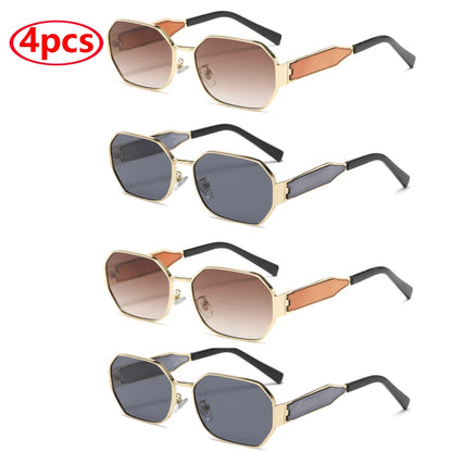 Gafas de Sol Vintage Rectangulares Unisex | Moda Retro Metal Negro Estilo Lujo