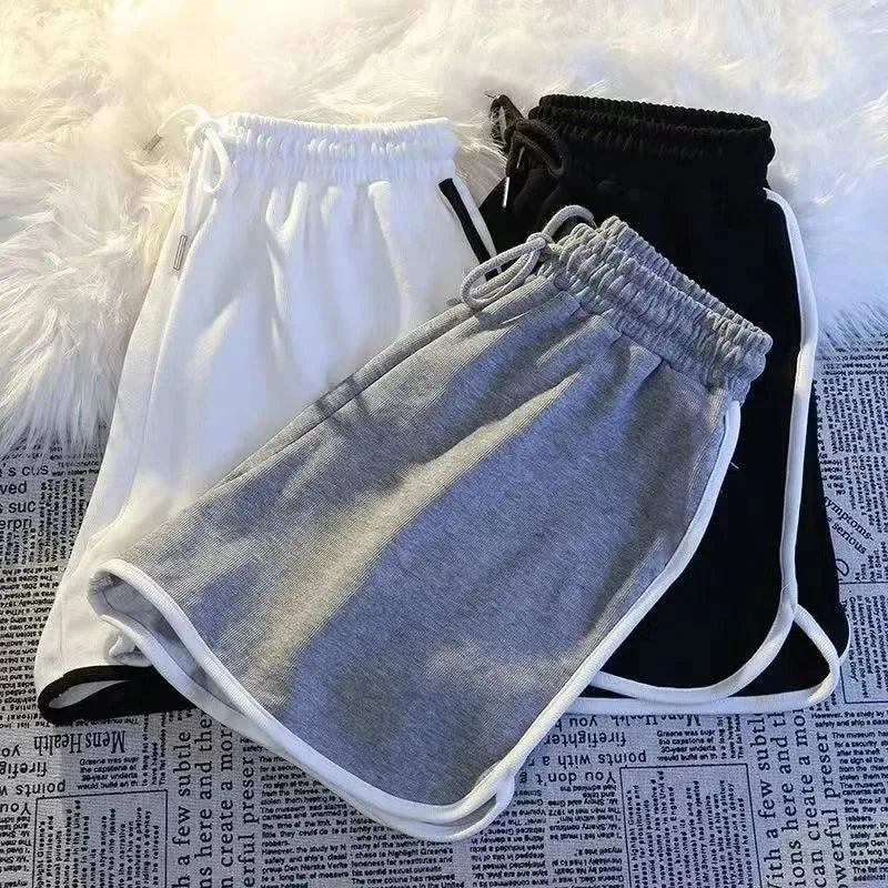 Shorts Deportivos Mujer a Rayas | Moda Coreana Casual Verano Holgados