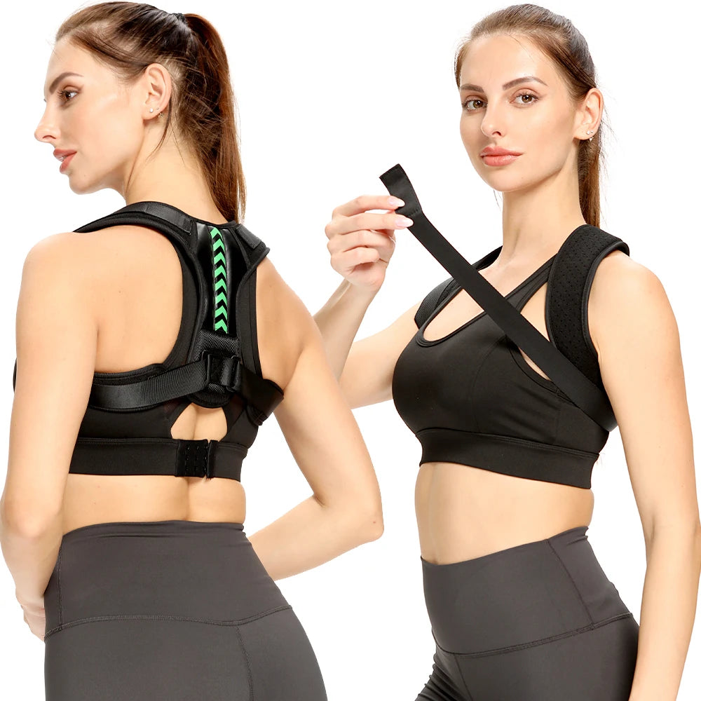 Tcare Corrector de Postura Ajustable Unisex | Corsé Ortopédico con Soporte Lumbar, Clavícula y Hombros