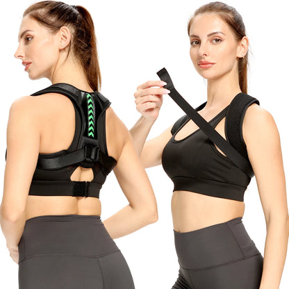 Tcare Corrector de Postura Ajustable Unisex | Corsé Ortopédico con Soporte Lumbar, Clavícula y Hombros