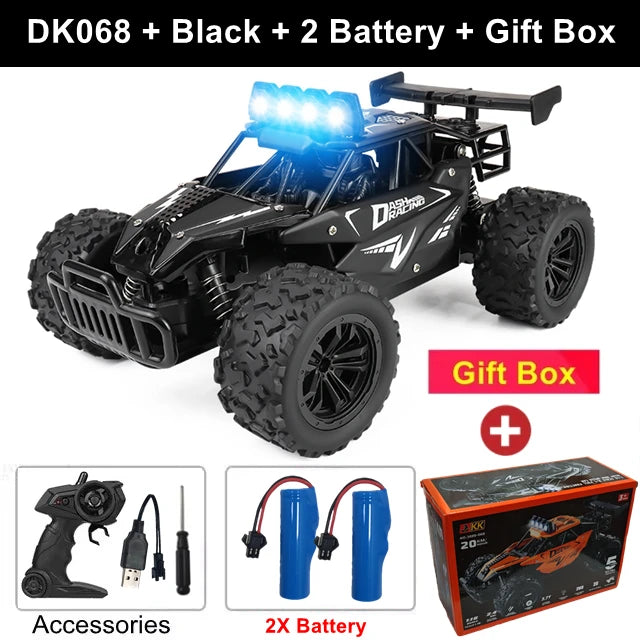 Coche RC Drift 1:16 Todoterreno – Control Remoto 2.4G Alta Velocidad con Luces LED Juguete para Niños