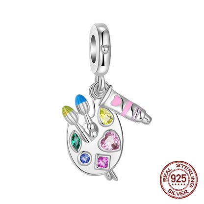 Charm avión y luciérnaga en plata 925 – Amor y viaje, compatible Pandora, pulsera y collar DIY mujer