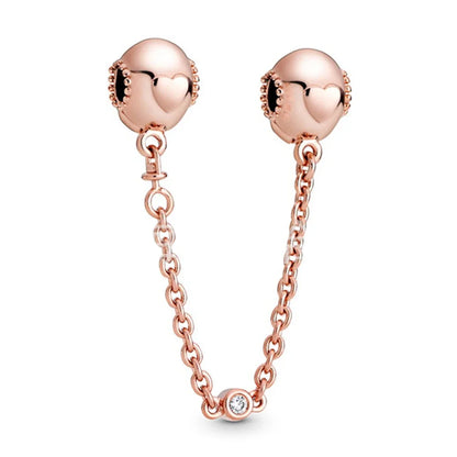 Charm Colgante Pareja Plata 925 y Oro Rosa | Compatible Pandora Original | Pulsera o Collar Mujer