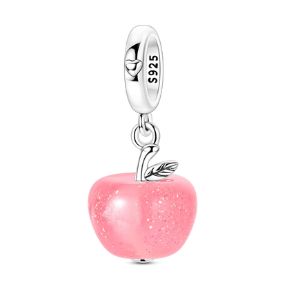 Charms de Plata 925 Frutas (Fresa, Cereza, Manzana y Aguacate) – Abalorios Coloridos para Pulseras Originales