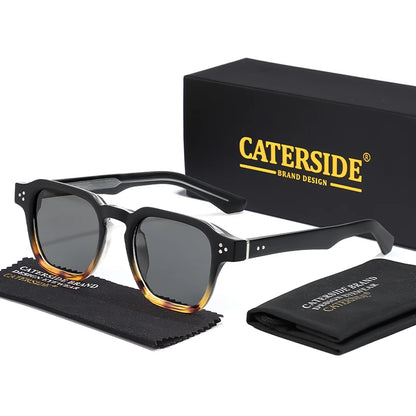 CATERSIDE Gafas de Sol Cuadradas Clásicas Hombre Mujer | Estilo Lujo Viaje Playa Fiesta UV400