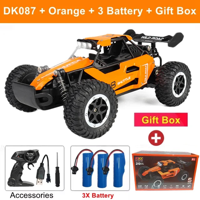 Coche RC Drift 1:16 Todoterreno – Control Remoto 2.4G Alta Velocidad con Luces LED Juguete para Niños