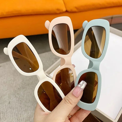 Gafas de Sol Rectangulares Vintage para Niños | Protección UV400 Niño Niña Moda Infantil
