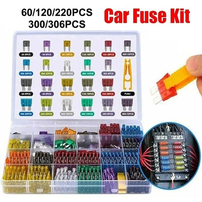 Caja de Fusibles para Auto | Kits de 60, 120 o 300PCS Fusibles Variados de Bajo Voltaje