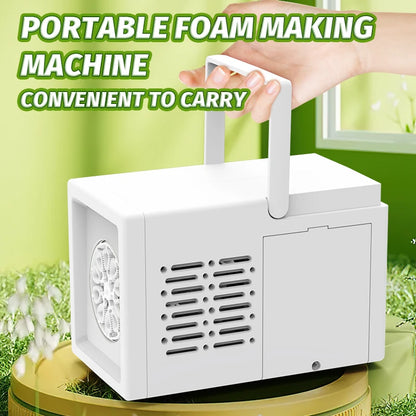 Máquina de Burbujas Eléctrica Portátil 10 Agujeros – Juguete Automático Exterior para Niños (Sin Batería ni Agua de Burbujas)